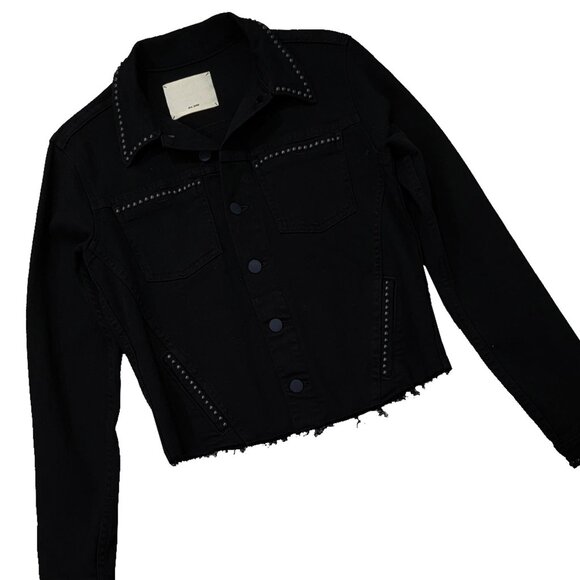 Hematite Chains Women's Black Denim Jacket - Picture 2 of 9